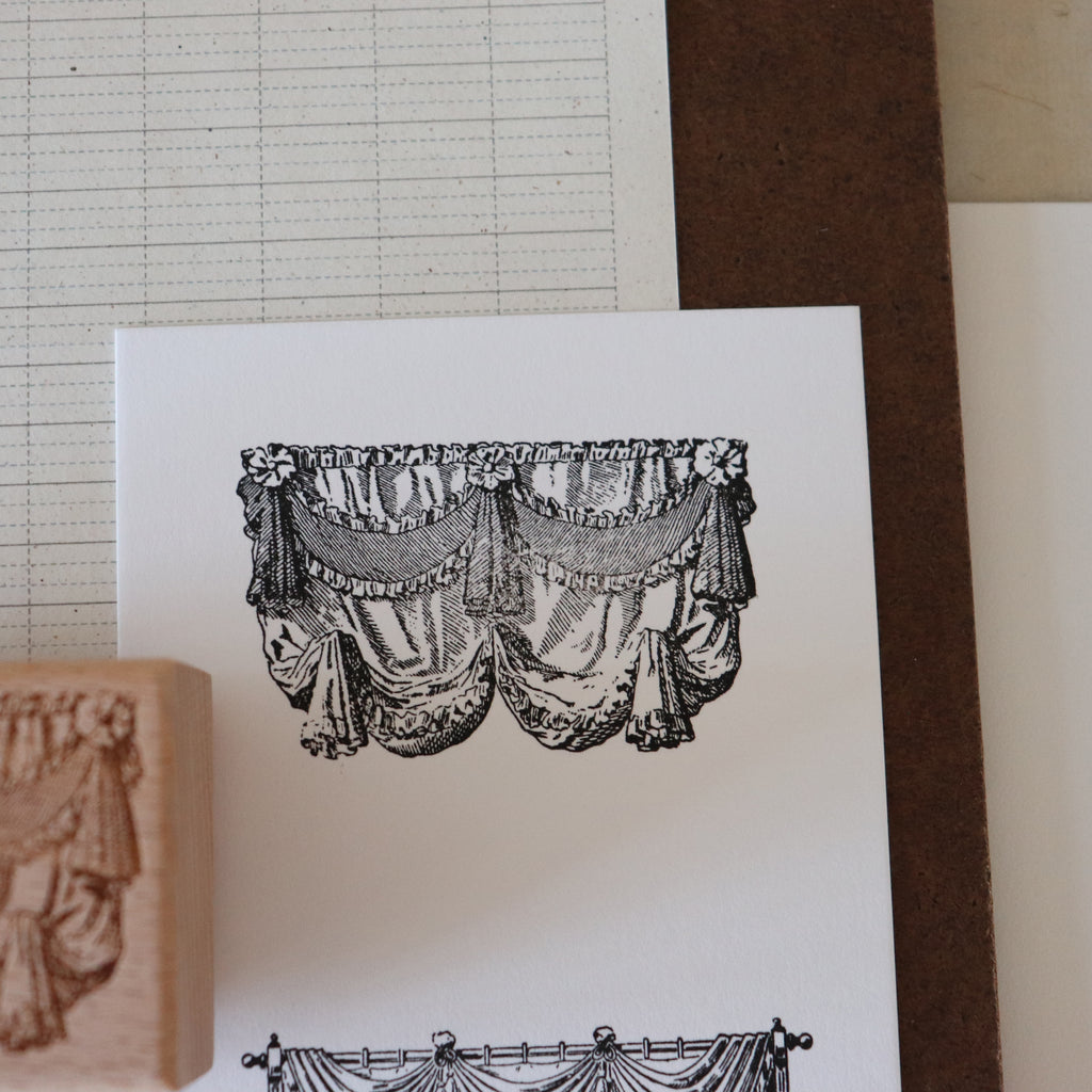 [Bunny Craft House] Wood Stamp- Drapery