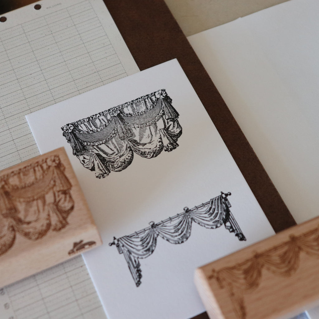 [Bunny Craft House] Wood Stamp- Drapery