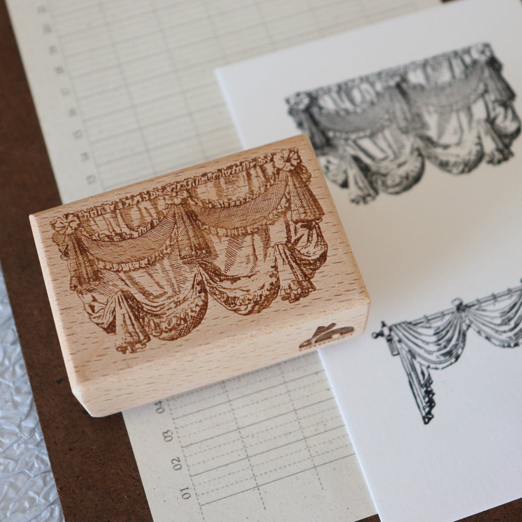 [Bunny Craft House] Wood Stamp- Drapery