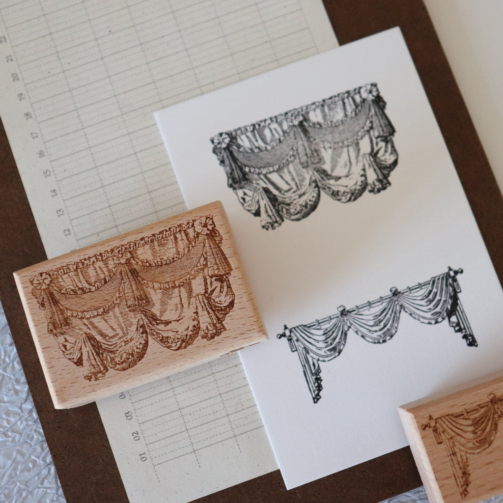 [Bunny Craft House] Wood Stamp- Drapery