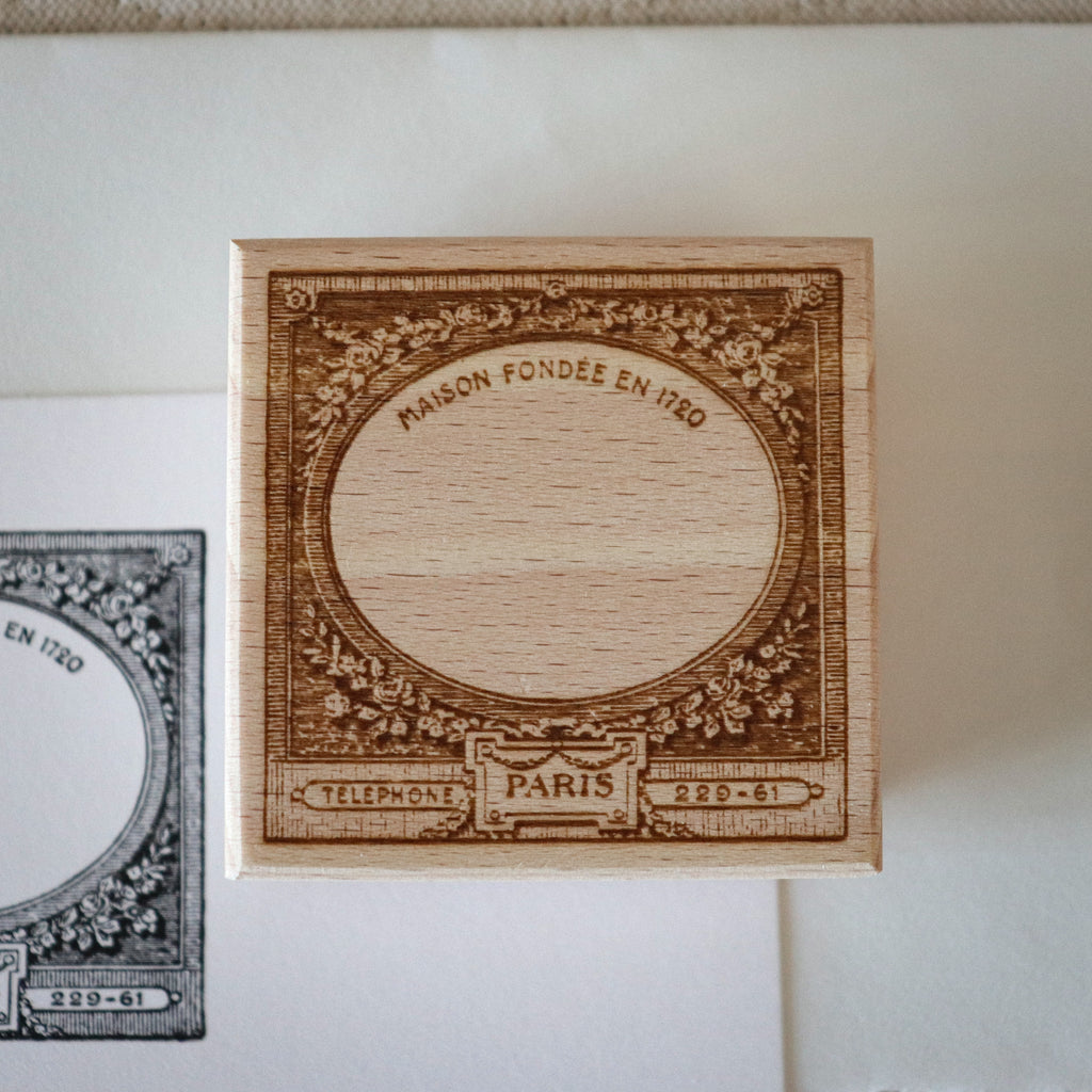 [Bunny Craft House] Wood Stamp - Parisian Frame