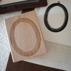 [Bunny Craft House] Wood Stamp - Detailed Oval Mirror
