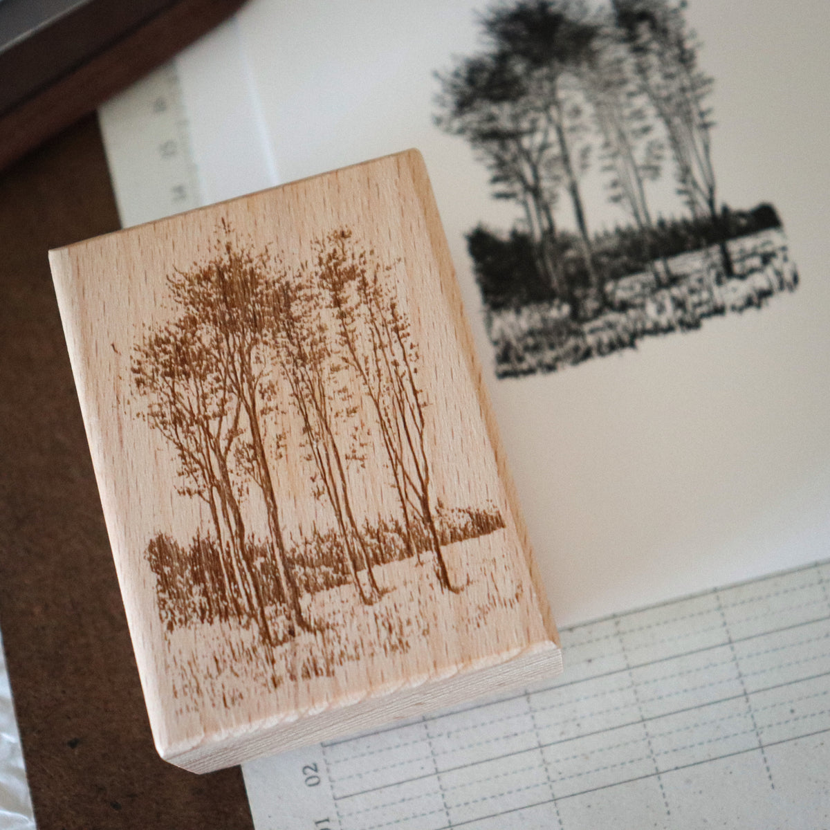 [Bunny Craft House] Wood Stamp - Spring Ridge