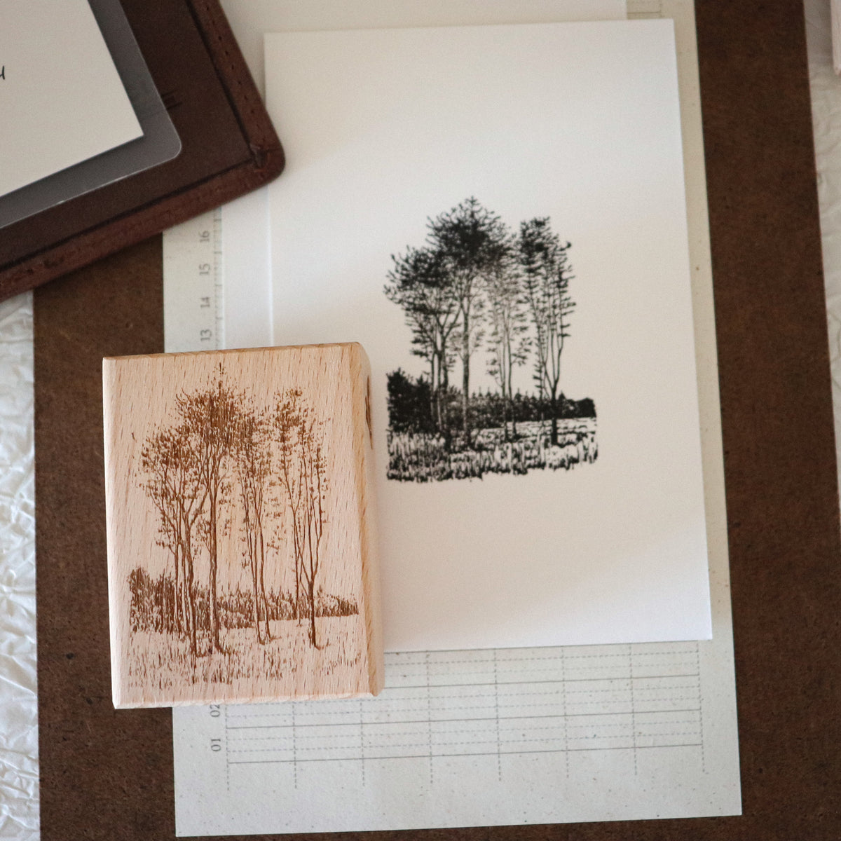 [Bunny Craft House] Wood Stamp - Spring Ridge