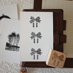 [Bunny Craft House] Wood Stamp - Fluid Line Bow