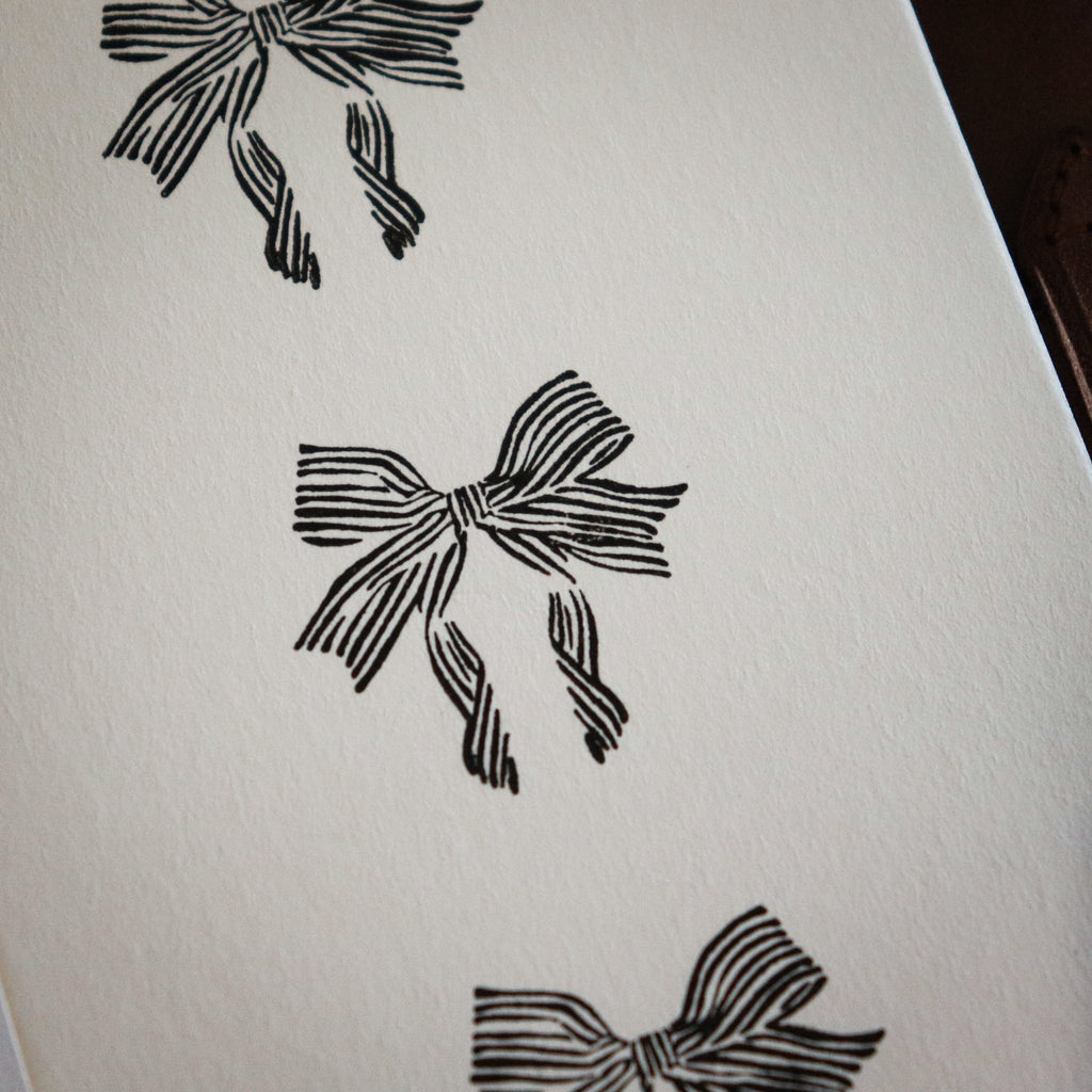 [Bunny Craft House] Wood Stamp - Fluid Line Bow