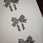 [Bunny Craft House] Wood Stamp - Fluid Line Bow