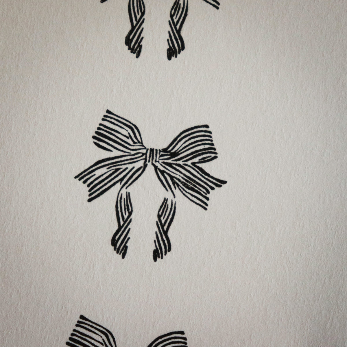 [Bunny Craft House] Wood Stamp - Fluid Line Bow