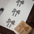 [Bunny Craft House] Wood Stamp - Fluid Line Bow