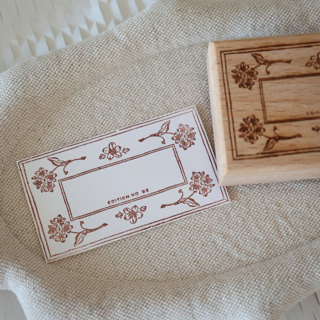 [Bunny Craft House] Wood Stamp - Botanical Tag