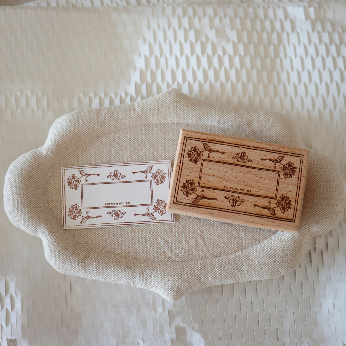 [Bunny Craft House] Wood Stamp - Botanical Tag