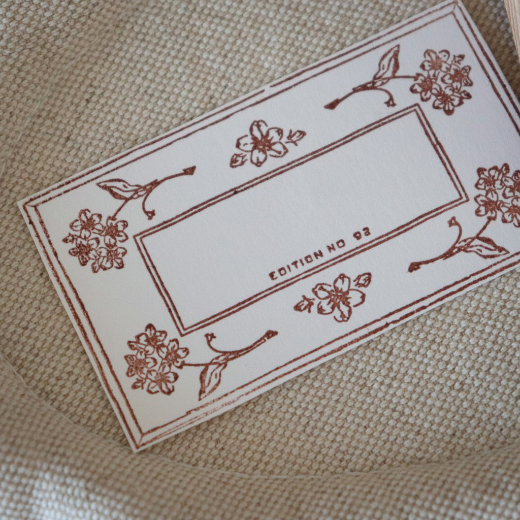 [Bunny Craft House] Wood Stamp - Botanical Tag