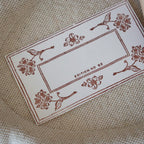 [Bunny Craft House] Wood Stamp - Botanical Tag