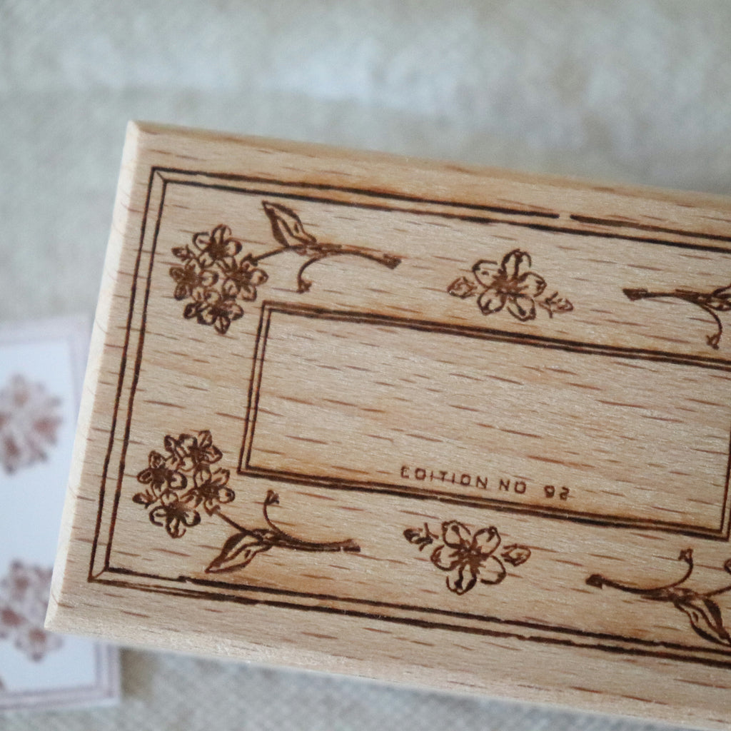 [Bunny Craft House] Wood Stamp - Botanical Tag