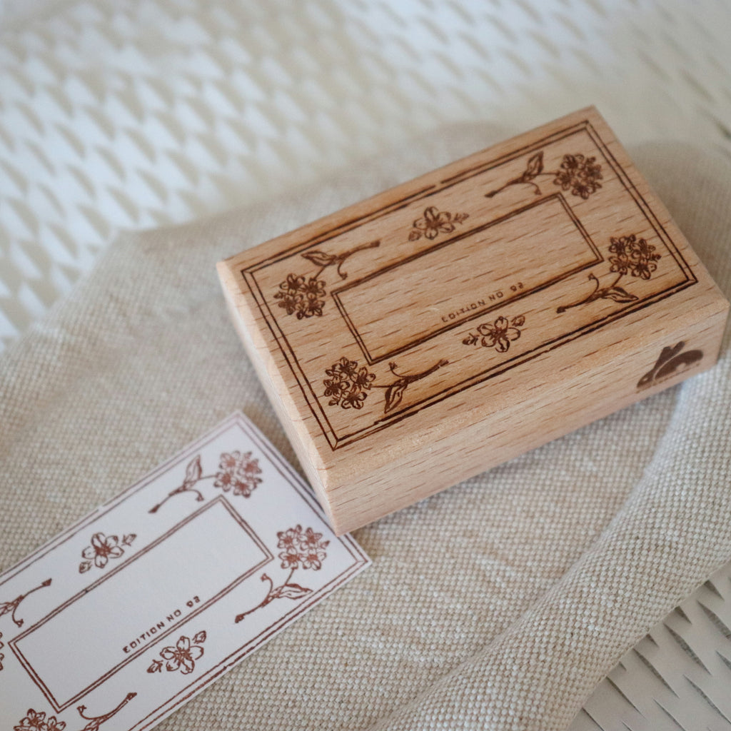 [Bunny Craft House] Wood Stamp - Botanical Tag