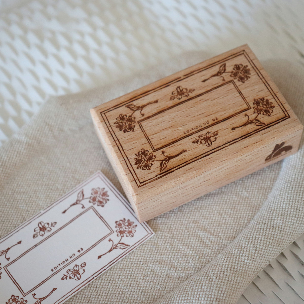 [Bunny Craft House] Wood Stamp - Botanical Tag