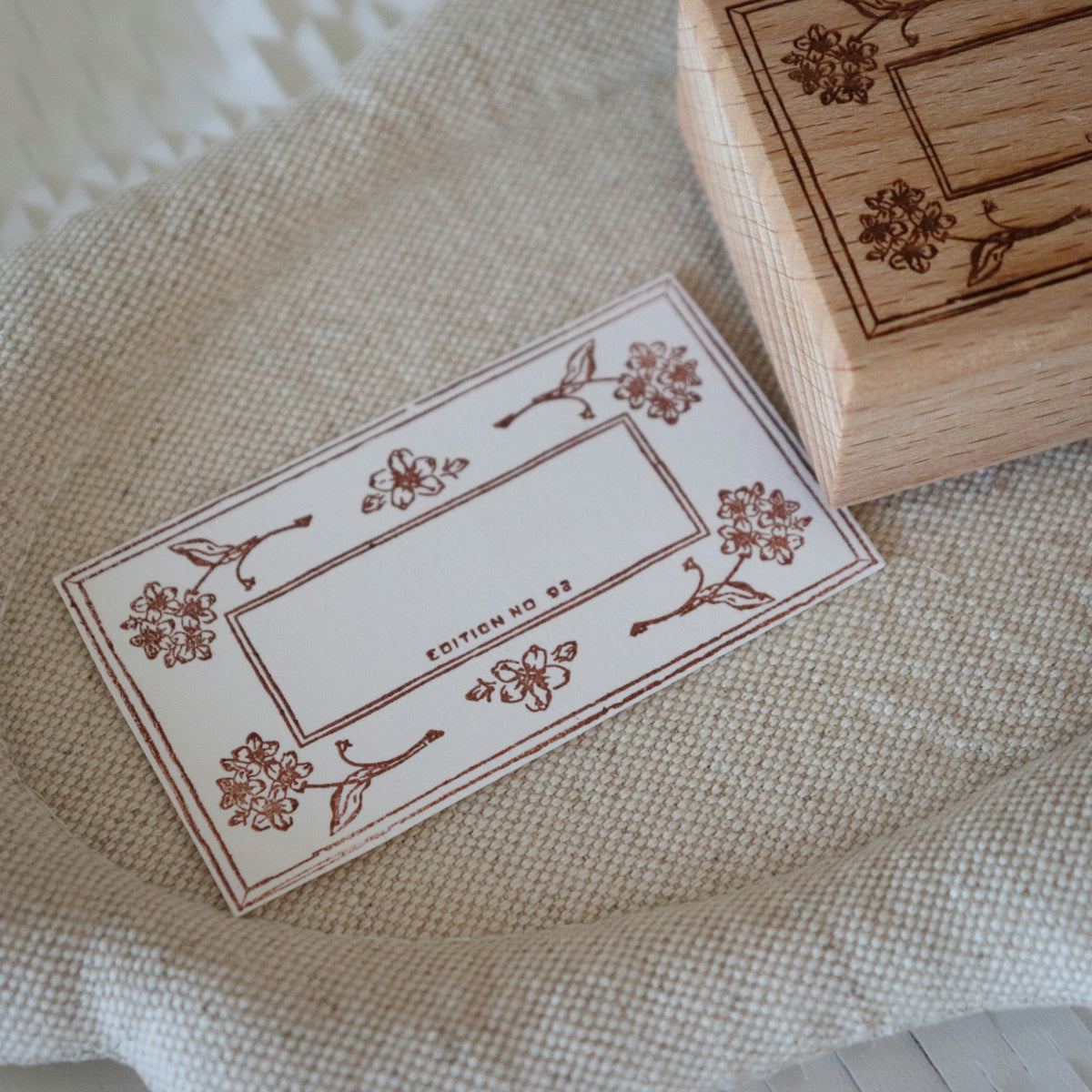 [Bunny Craft House] Wood Stamp - Botanical Tag