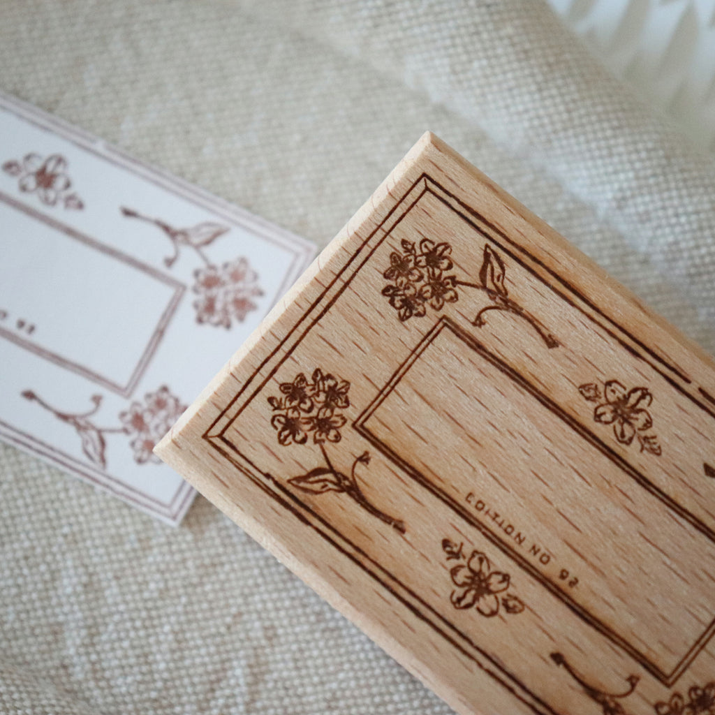 [Bunny Craft House] Wood Stamp - Botanical Tag