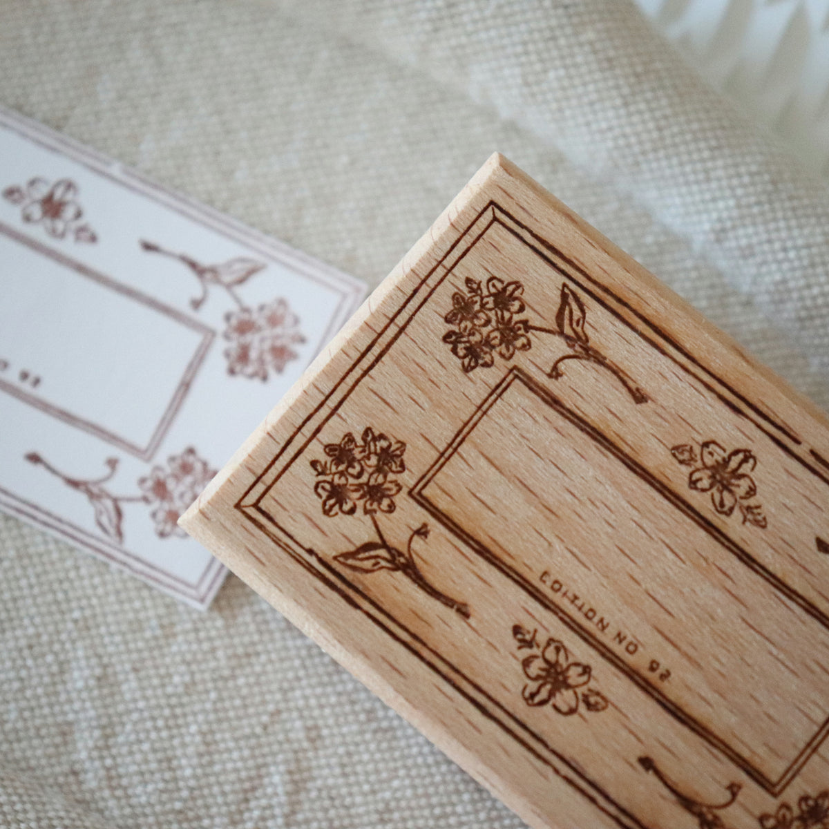 [Bunny Craft House] Wood Stamp - Botanical Tag