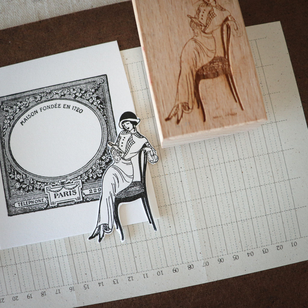 [Bunny Craft House] Wood Stamp - Lady