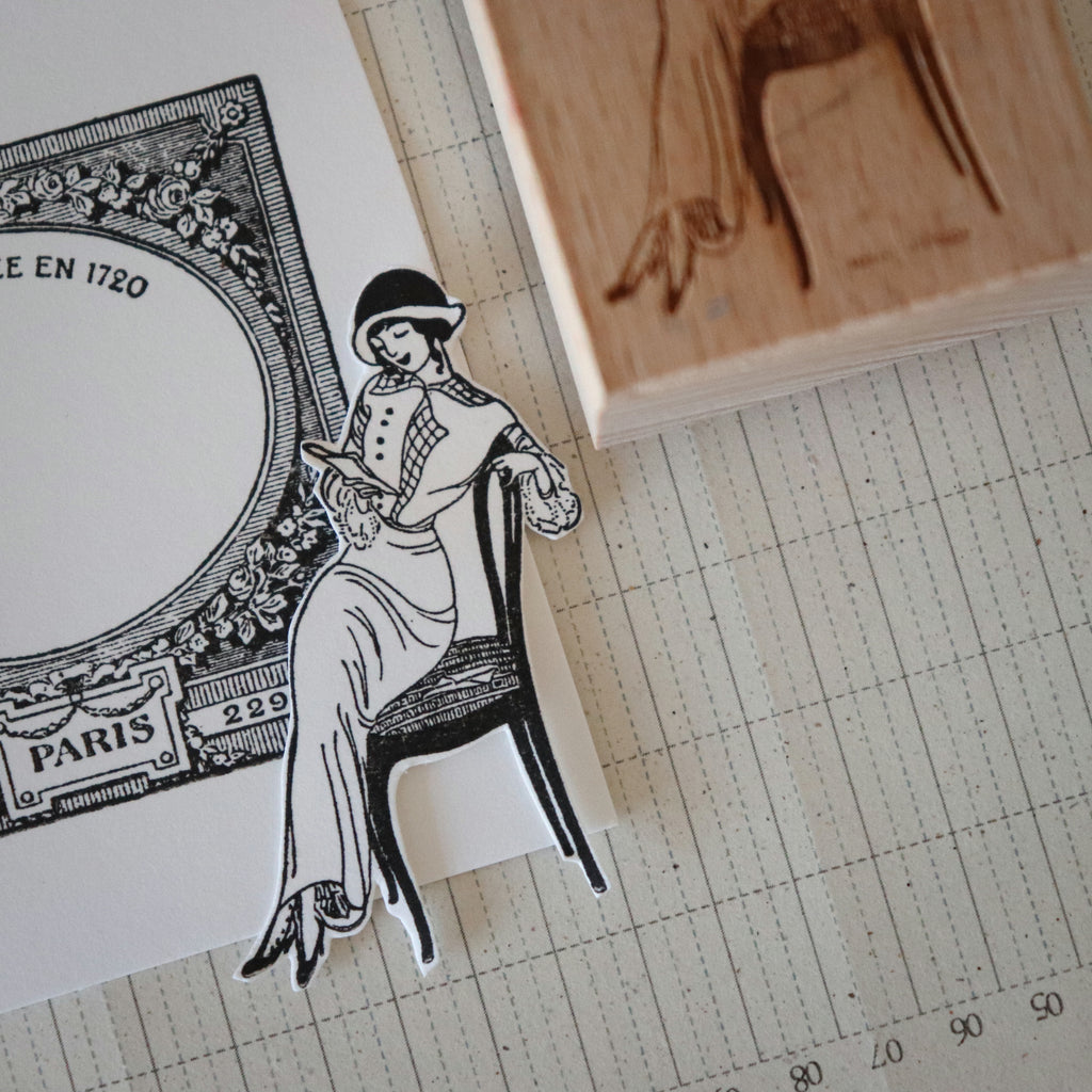 [Bunny Craft House] Wood Stamp - Lady