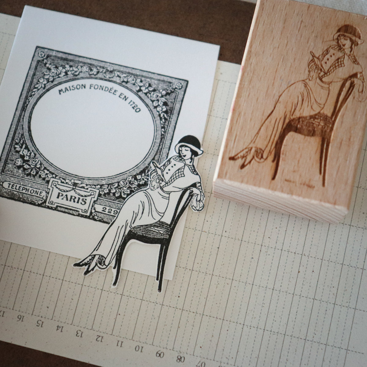 [Bunny Craft House] Wood Stamp - Lady