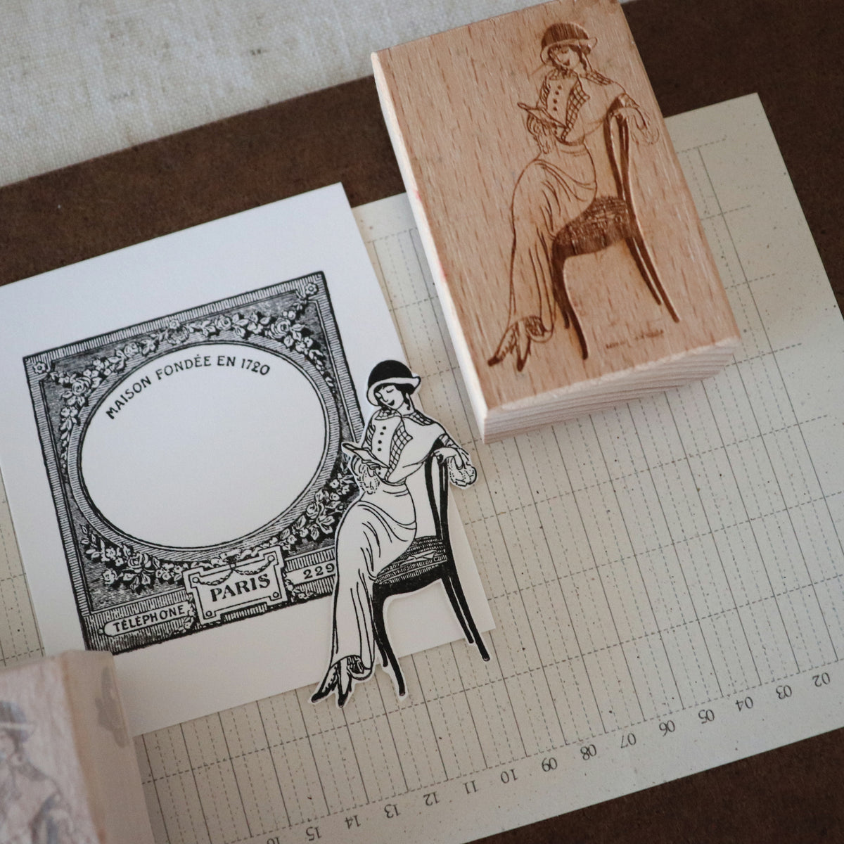 [Bunny Craft House] Wood Stamp - Lady