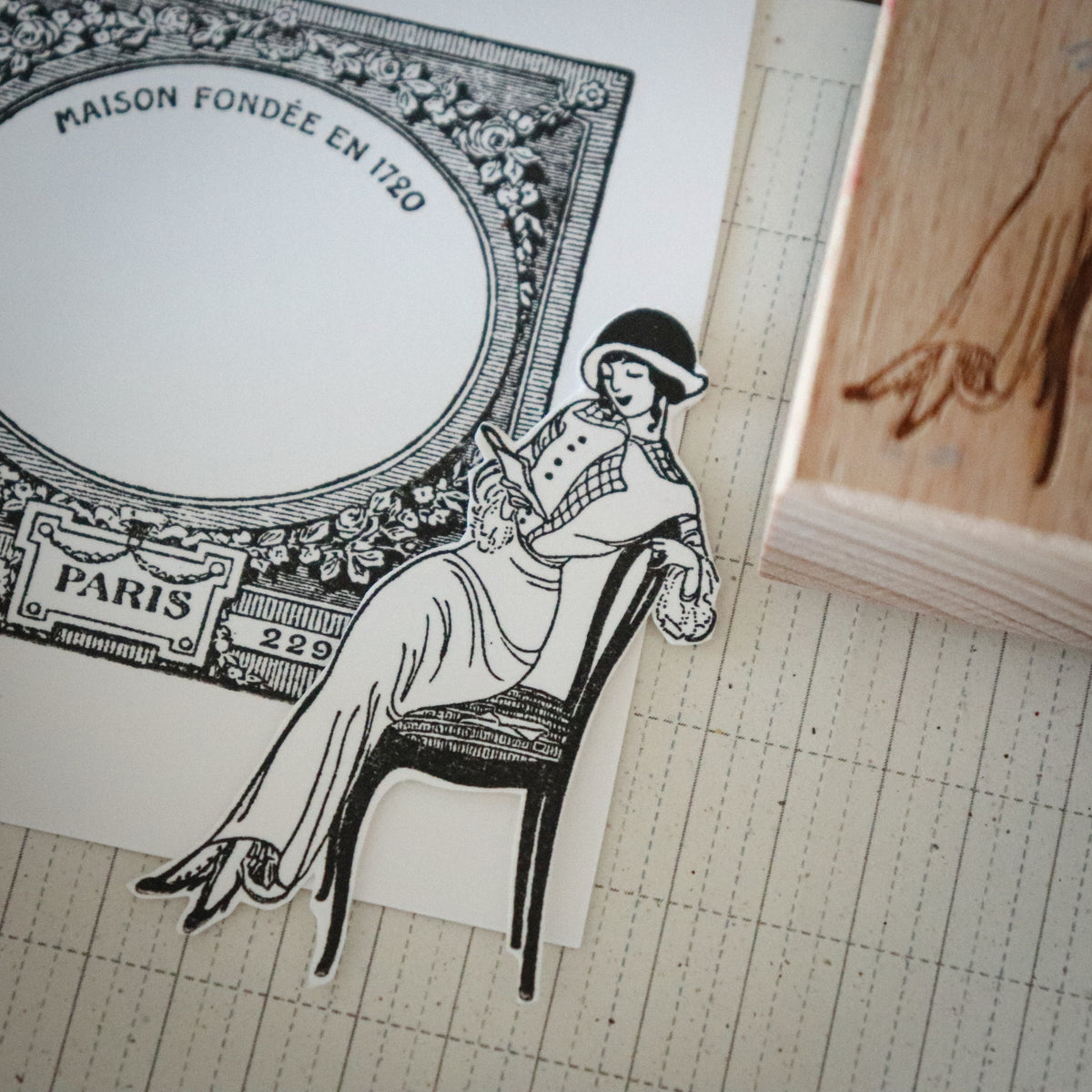 [Bunny Craft House] Wood Stamp - Lady