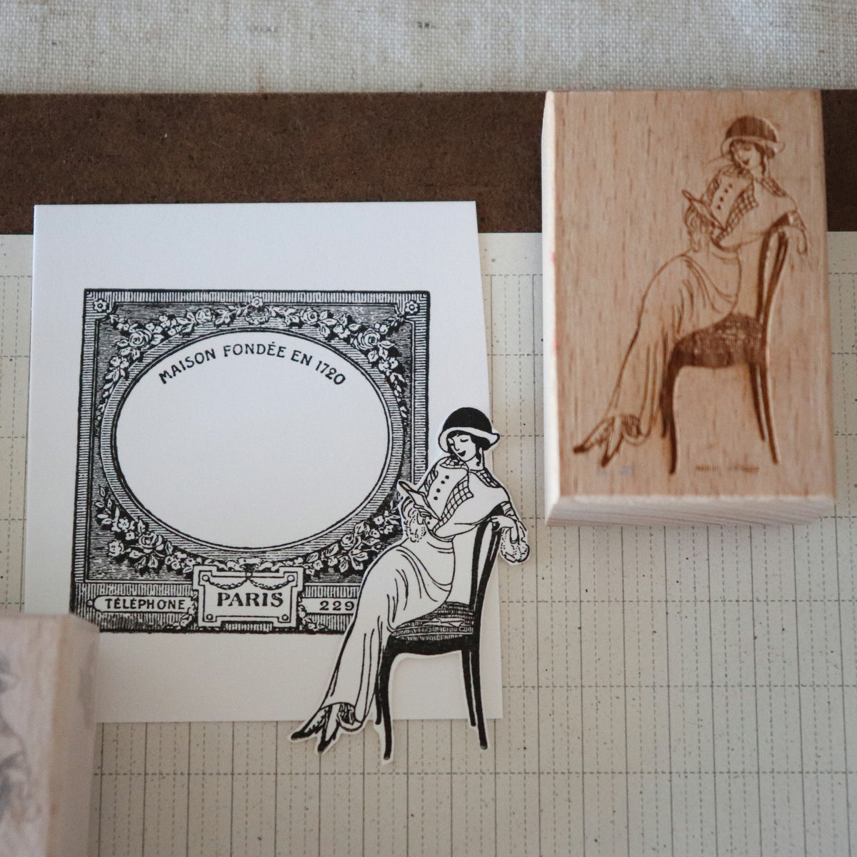 [Bunny Craft House] Wood Stamp - Lady