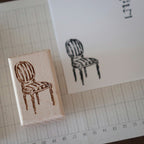 [Bunny Craft House] Wood Stamp - Ticking Stripe Chair