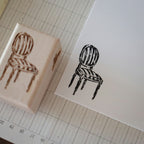 [Bunny Craft House] Wood Stamp - Ticking Stripe Chair