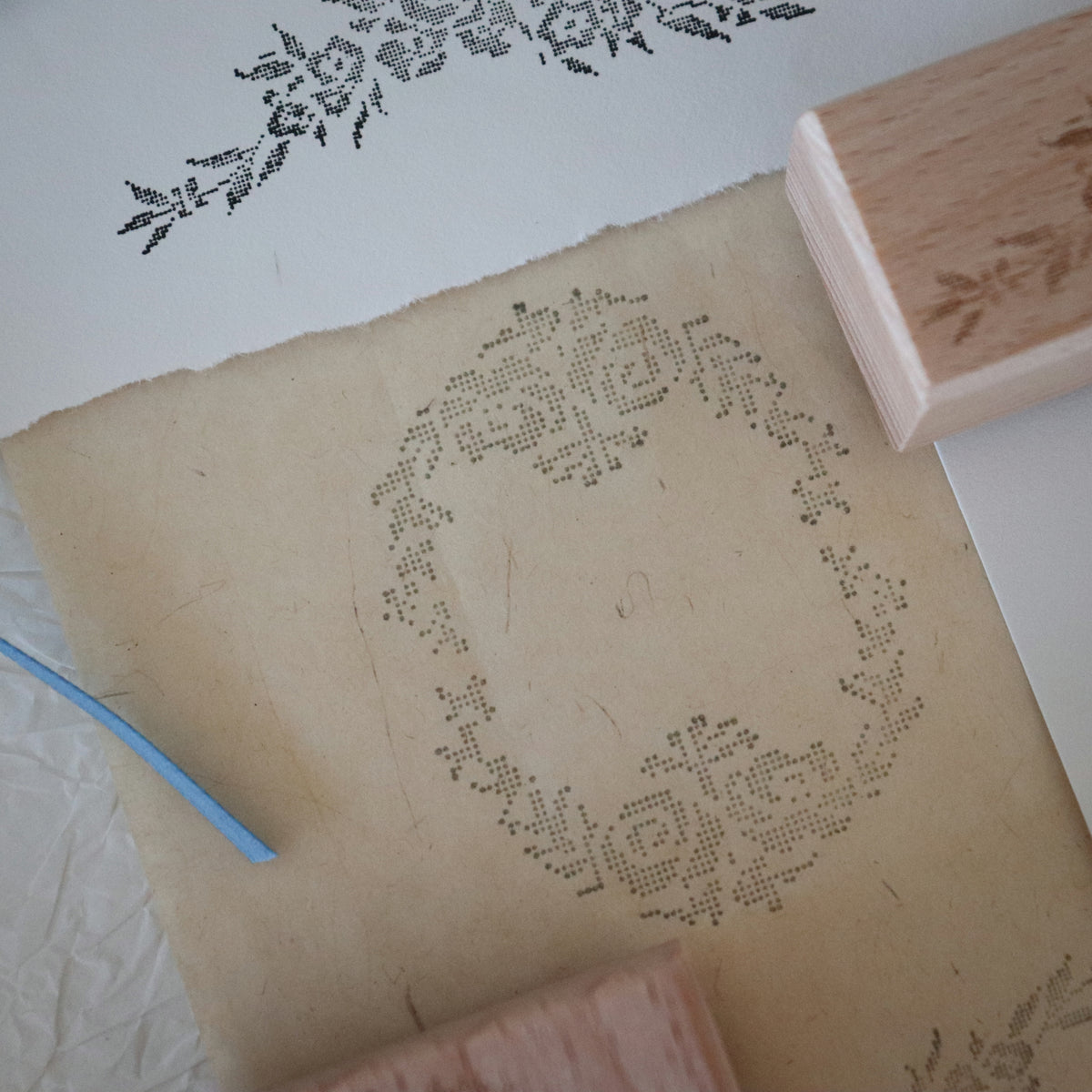 [Bunny Craft House] Wood Stamp - Cross-Stitch
