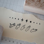 [Bunny Craft House] Wood Stamp - Hand & Stars