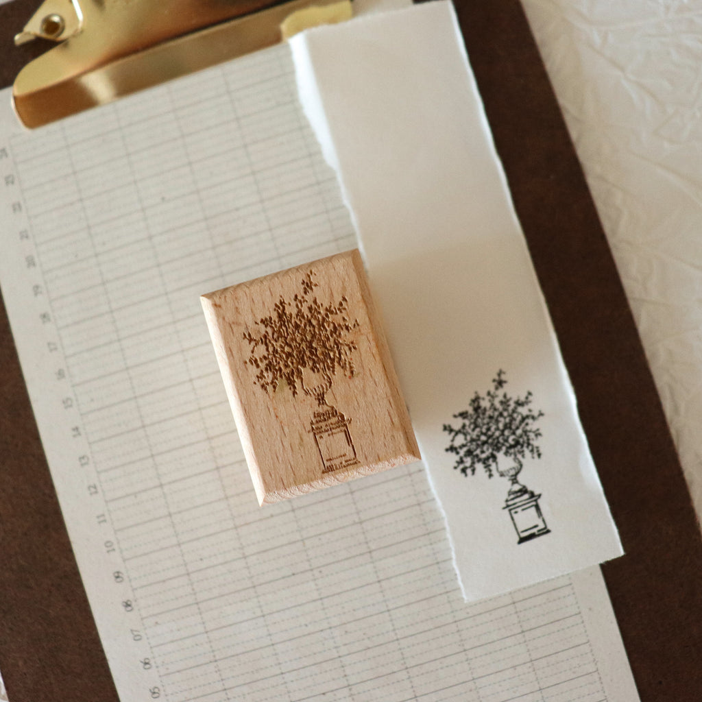 [Bunny Craft House] Wood Stamp - Botanical Urn