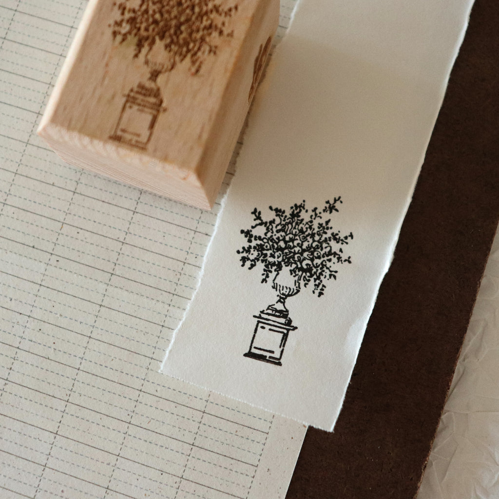 [Bunny Craft House] Wood Stamp - Botanical Urn