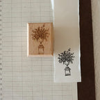 [Bunny Craft House] Wood Stamp - Botanical Urn