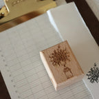 [Bunny Craft House] Wood Stamp - Botanical Urn