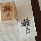 [Bunny Craft House] Wood Stamp - Botanical Urn