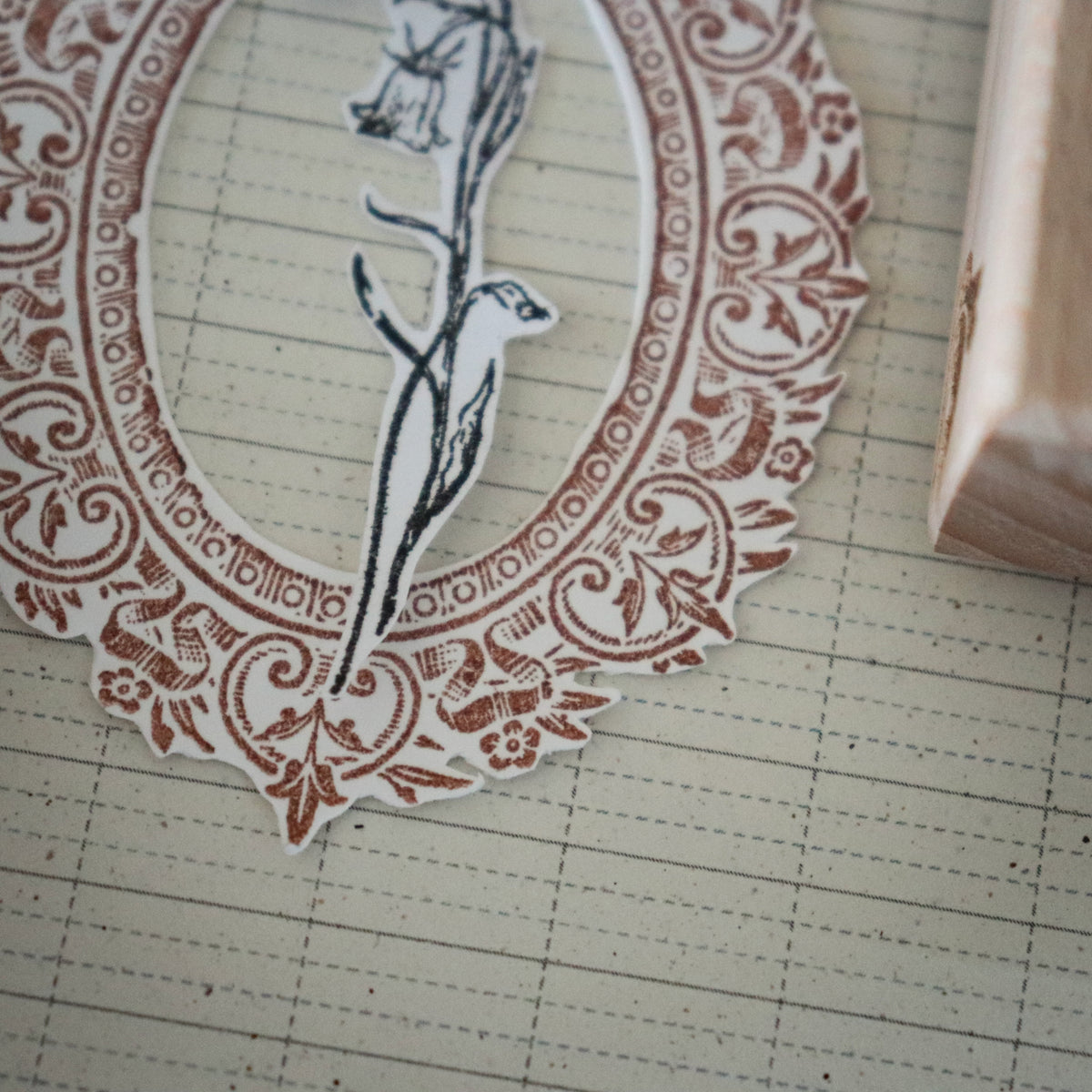 [Bunny Craft House] Wood Stamp - Medieval Frame