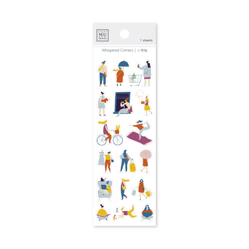 MU Whispered Corners Die-cut Mini Sticker Sheet - Ordinary Days （06）