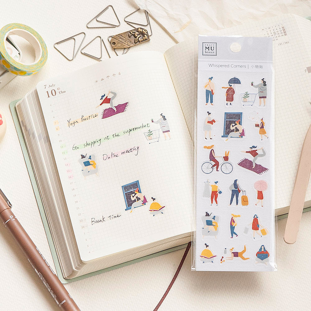 MU Whispered Corners Die-cut Mini Sticker Sheet - Ordinary Days （06）