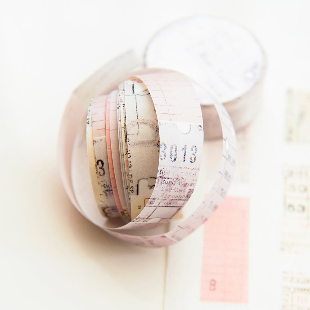MU Washi Tape with Release Paper- Blur Ticket