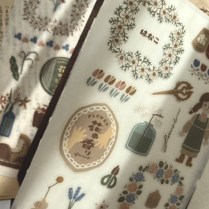 【Breezy Studio】Flower shop Print-on Sticker