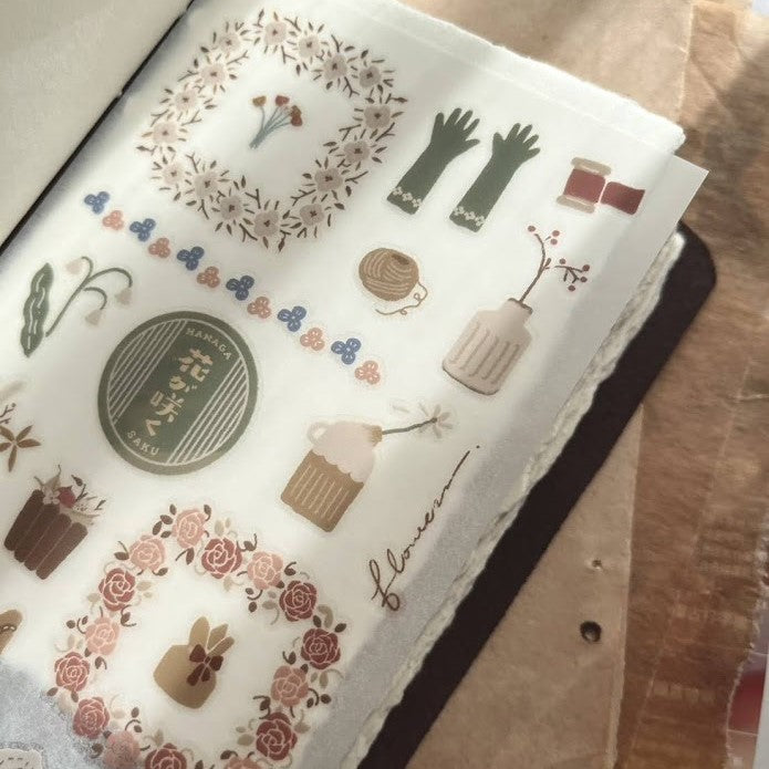 【Breezy Studio】Flower shop Print-on Sticker