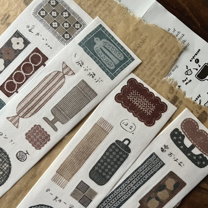 【Breezy Studio】Fabric 5cm kiss-cut washi tape