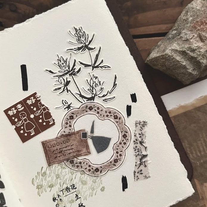 【Breezy Studio】Forest of flower - 3 material sticker set