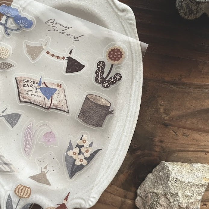 【Breezy Studio】Forest of flower - 3 material sticker set