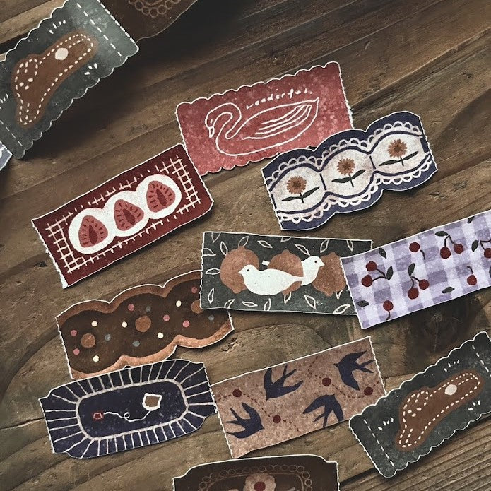 【Breezy Studio】Fabric tag 2.5cm die-cut tape