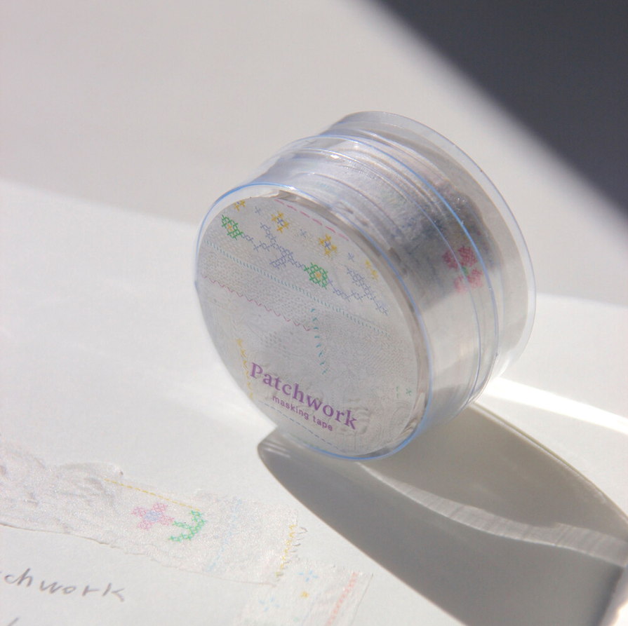 [BOKI] Die-cut Masking Tape- Patchwork - White Lace