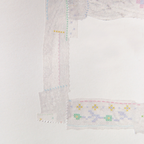 [BOKI] Die-cut Masking Tape- Patchwork - White Lace